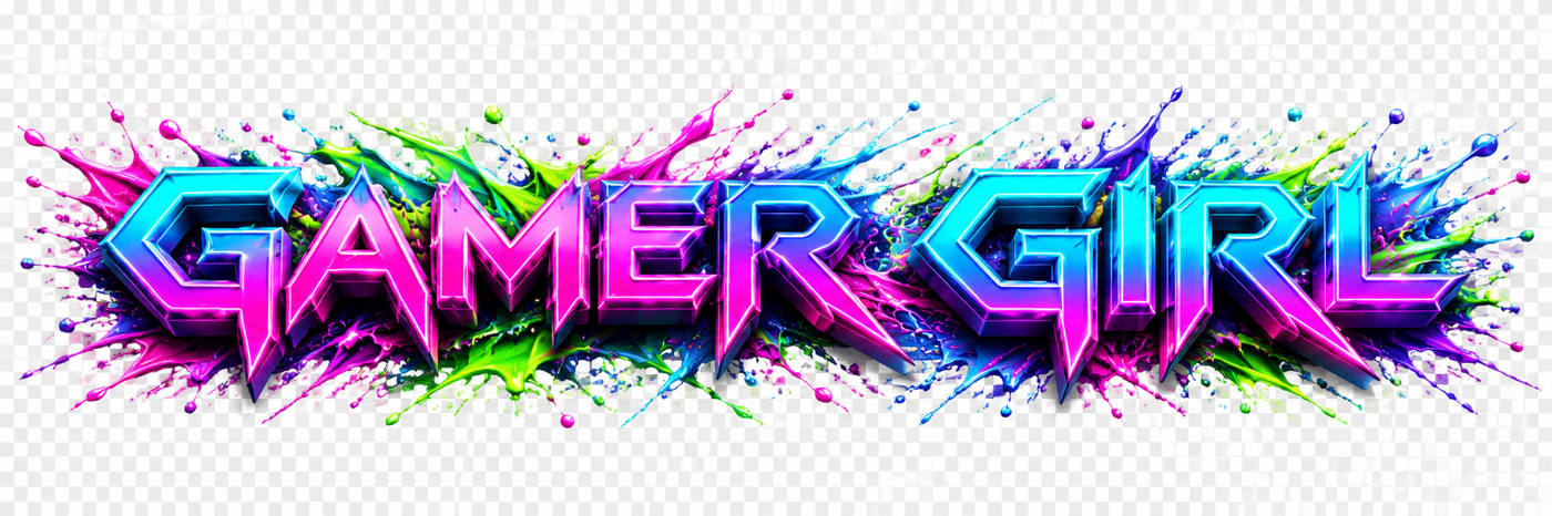 Gamer Girl neon logo