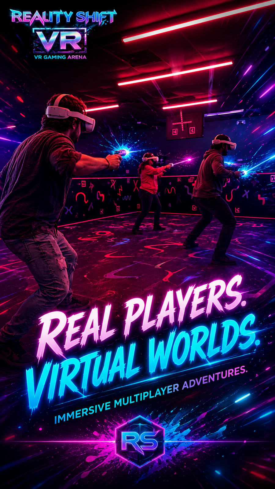 Reality Shift VR real players virtual worlds poster