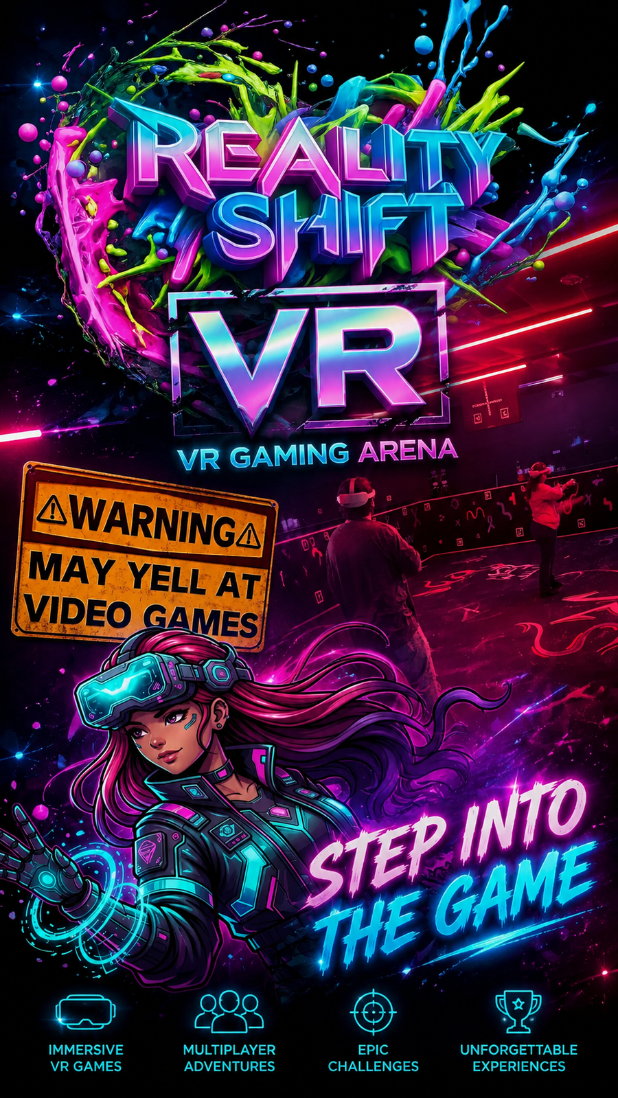 May yell at video games poster
